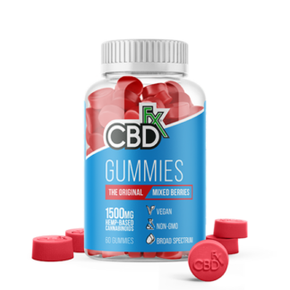 CBDfx Gummies - Hemp Gummy Bites Mixed Berry (1500mg - 25mg per gummy)