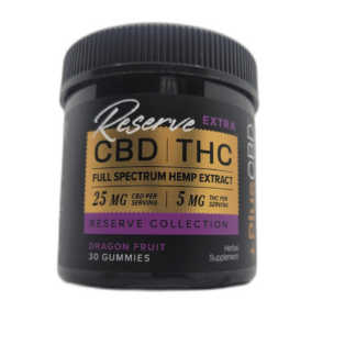 Plus CBD Dragon Fruit Flavored Gummies - 30 Count